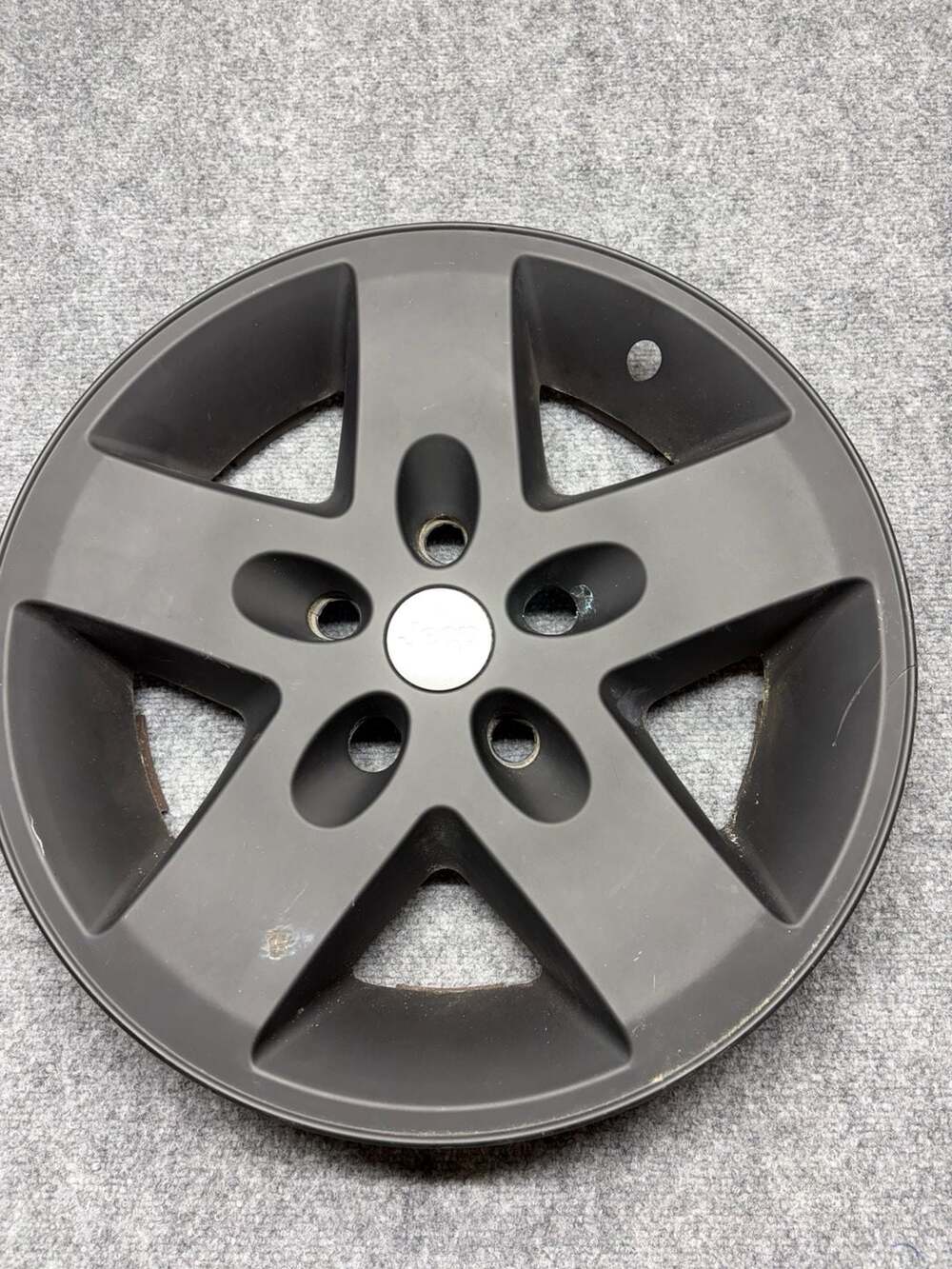 Wheel Skin Cover Fits 2007-2018 Jeep Wrangler 17" Gloss Black 5 Spoke center cap